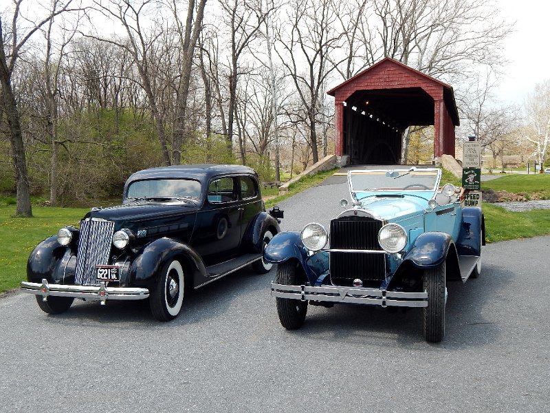 Image 110.JPG - Bob Robb's '36 and Mike Rowen's '29 roadster - Bob Robb photo